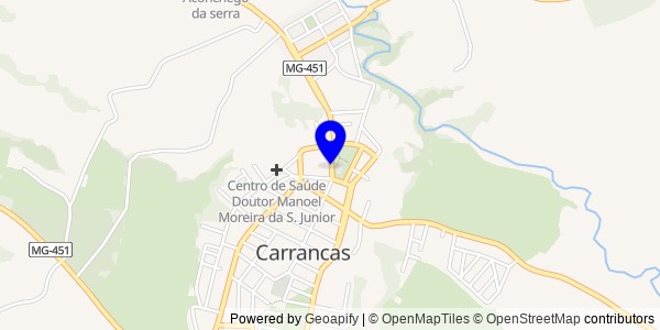 Mapa de Carrancas - Fisioterapeutas