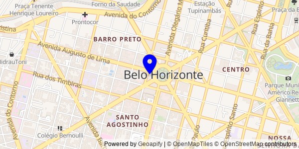 Mapa de Belo Horizonte - Nutricionistas