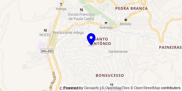 Mapa de Caeté - Fisioterapeutas