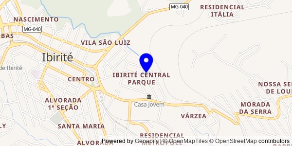 Mapa de Ibirité - Fisioterapeutas