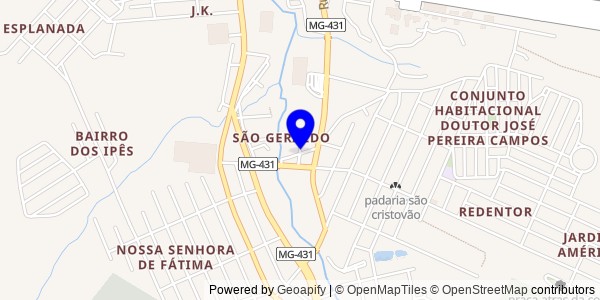 Mapa de Pitangui - Nutricionistas