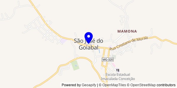 Mapa de São José do Goiabal - Nutricionistas