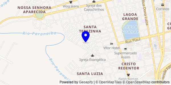 Mapa de João Pinheiro - Fisioterapeutas