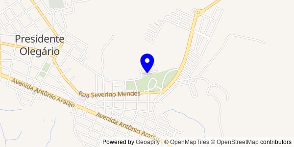 Mapa de Presidente Olegário - Fisioterapeutas