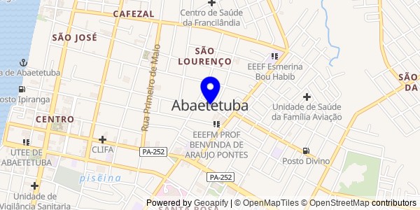 Mapa de Abaetetuba - Fisioterapeutas