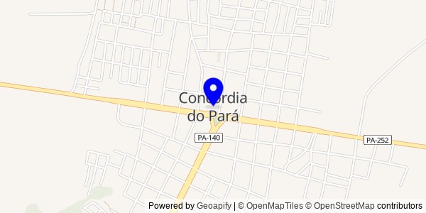 Mapa de Concórdia do Pará - Fisioterapeutas