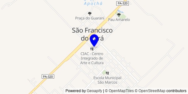 Mapa de São Francisco do Pará - Fisioterapeutas