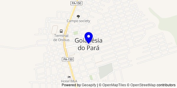 Mapa de Goianésia do Pará - Nutricionistas