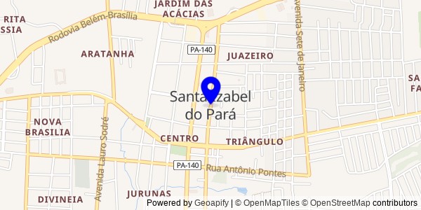 Mapa de Santa Izabel do Pará - Fisioterapeutas