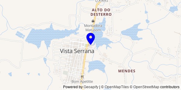 Mapa de Vista Serrana - Fisioterapeutas