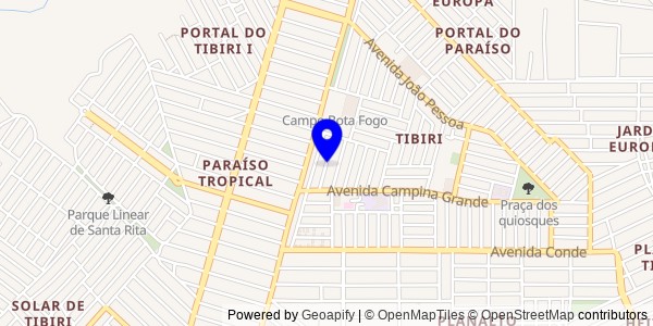 Mapa de Itaporanga - Fisioterapeutas