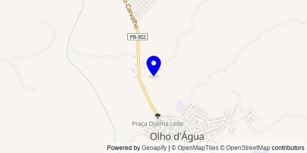 Mapa de Olho d'Água - Fisioterapeutas