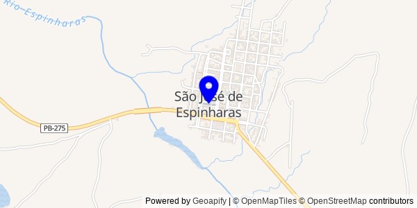 Mapa de São José de Espinharas - Fisioterapeutas
