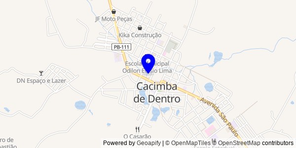 Mapa de Cacimba de Dentro - Fisioterapeutas