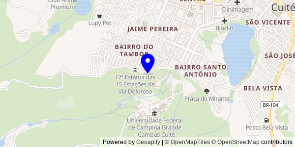 Mapa de Cuité - Fisioterapeutas