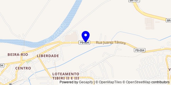 Mapa de Juarez Távora - Fisioterapeutas