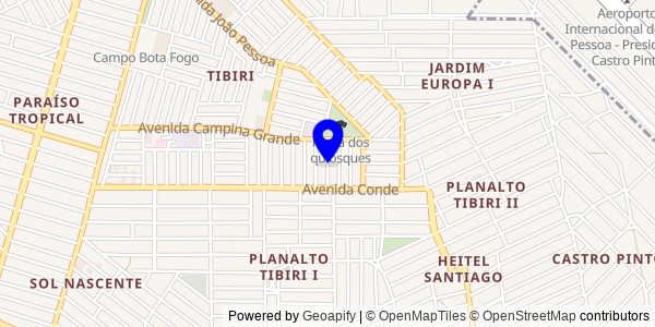 Mapa de Pocinhos - Nutricionistas