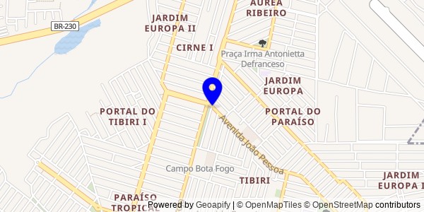 Mapa de Remígio - Fisioterapeutas