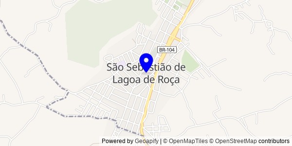 Mapa de São Sebastião de Lagoa de Roça - Fisioterapeutas