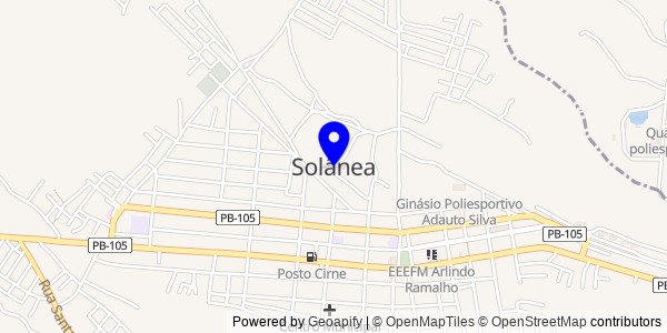 Mapa de Solânea - Nutricionistas