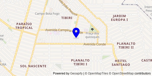 Mapa de Cabaceiras - Fisioterapeutas