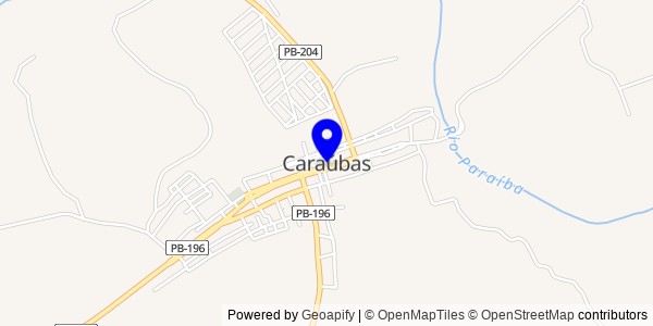 Mapa de Caraúbas - Nutricionistas