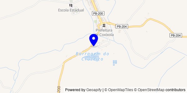 Mapa de Coxixola - Nutricionistas