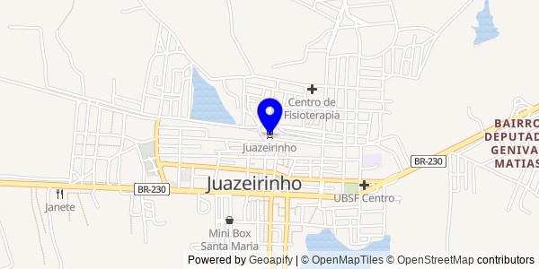Mapa de Juazeirinho - Nutricionistas