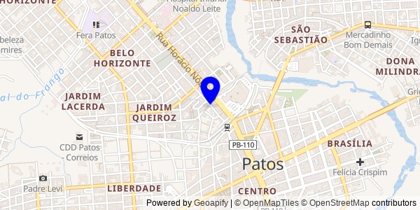 Mapa de Nova Palmeira - Fisioterapeutas