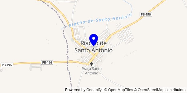 Mapa de Riacho de Santo Antônio - Nutricionistas