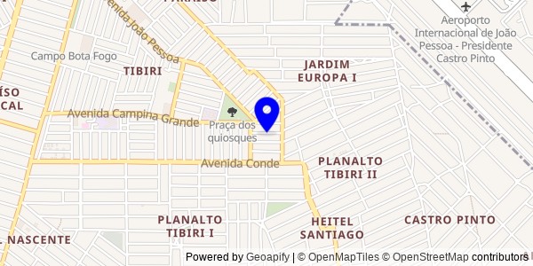 Mapa de São João do Cariri - Nutricionistas