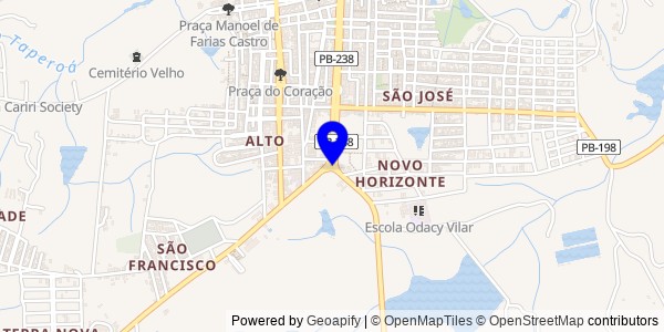 Mapa de Taperoá - Fisioterapeutas