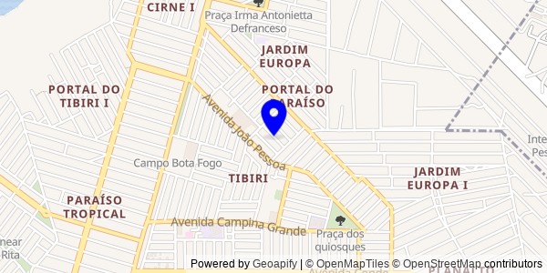 Mapa de Cruz do Espírito Santo - Fisioterapeutas