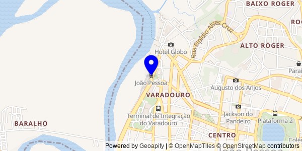 Mapa de João Pessoa - Fisioterapeutas