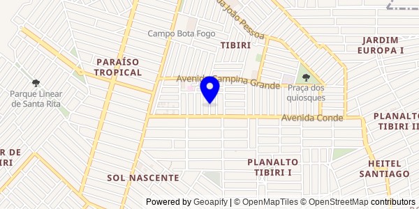 Mapa de Juripiranga - Fisioterapeutas