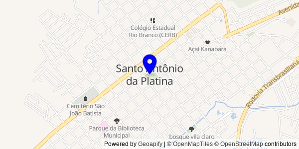 Mapa de Santo Antônio da Platina - Nutricionistas