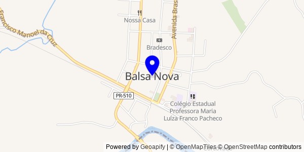 Mapa de Balsa Nova - Nutricionistas