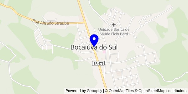 Mapa de Bocaiúva do Sul - Nutricionistas