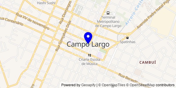 Mapa de Campo Largo - Nutricionistas