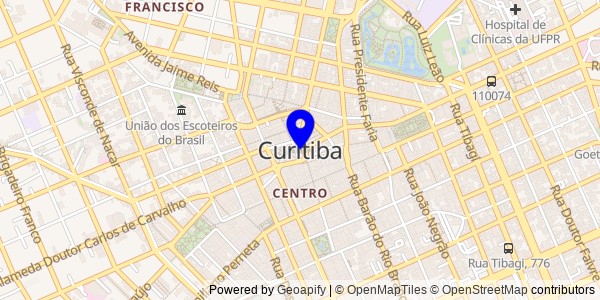 Mapa de Curitiba - Nutricionistas