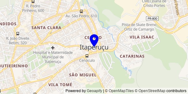 Mapa de Itaperuçu - Nutricionistas