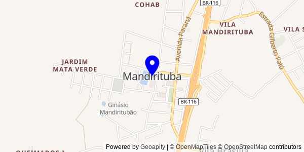 Mapa de Mandirituba - Nutricionistas