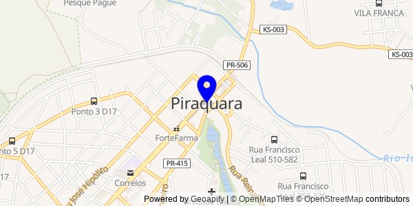 Mapa de Piraquara - Nutricionistas