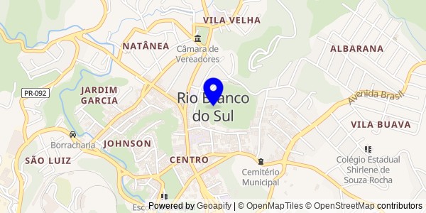 Mapa de Rio Branco do Sul - Nutricionistas
