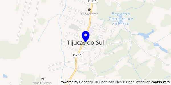 Mapa de Tijucas do Sul - Nutricionistas