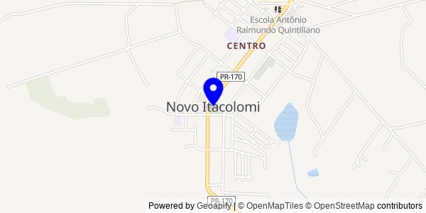 Mapa de Novo Itacolomi - Nutricionistas