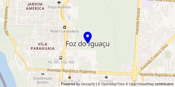 Mapa de Foz do Iguaçu - Fisioterapeutas