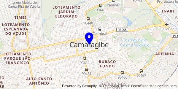 Mapa de Camaragibe - Nutricionistas