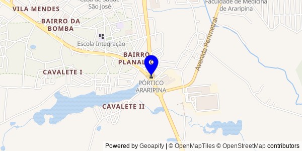 Mapa de Araripina - Fisioterapeutas