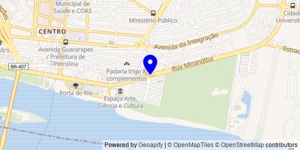 Mapa de Mirandiba - Nutricionistas